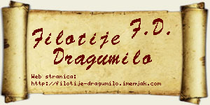 Filotije Dragumilo vizit kartica
